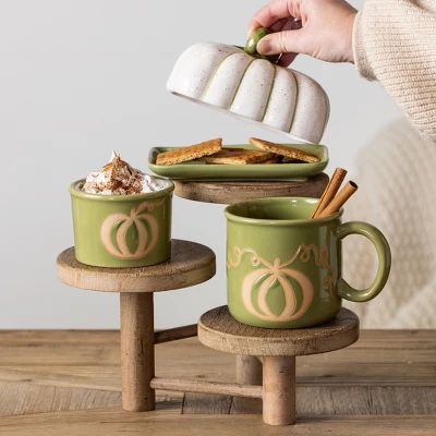 Transpac Ceramic Pumpkin Butter Dish Decorative Fall Harvest Figurine Tabletop Decor For Autumn Gift Giving 3 Transpac Ceramic Pumpkin Butter Dish Decorative Fall Harvest Figurine Tabletop Decor For Autumn Gift Giving