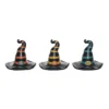 Transpac Set Of 3 Resin Witch Hat Figurines - Halloween Decorative Objects For Spooky Home Decor