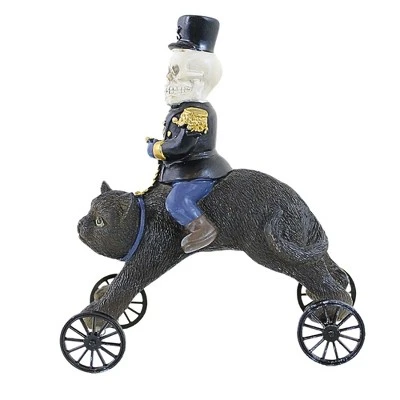 Transpac 5.5 Inch Halloween Wheelie Halloween Figurine , Halloween Decor Skull Crow Black Cat (1PC) 4 Transpac 5.5 Inch Halloween Wheelie Halloween Figurine , Halloween Decor Skull Crow Black Cat (1PC) - Image 2
