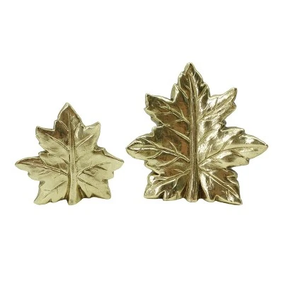 Transpac Golden Leaves Decor Set Of 2 Resin Sculptures For Fall Harvest Tabletop Indoor Home Decoration Gifts 3 Transpac Golden Leaves Decor Set Of 2 Resin Sculptures For Fall Harvest Tabletop Indoor Home Decoration Gifts
