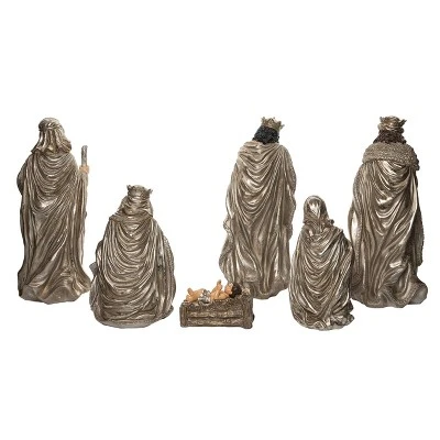 Transpac 16.14 In Multicolor Christmas Elegant Nativity Set Of 6 Decorative Resin Holiday Decor 4 Transpac 16.14 In Multicolor Christmas Elegant Nativity Set Of 6 Decorative Resin Holiday Decor - Image 2