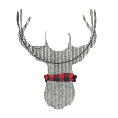 Transpac 23.25 In Gray Metal Christmas Reindeer Wall Decor With Scarf Decorative Iron Sculpture For Holiday Decor 3 Transpac 23.25 In Gray Metal Christmas Reindeer Wall Decor With Scarf Decorative Iron Sculpture For Holiday Decor
