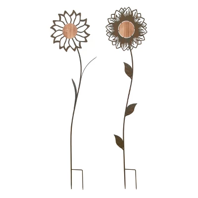 Transpac Rustic Metal Flower Yardstakes Set Of 2 Decorative Garden Stakes With Bird Figurines For Indoor And Outdoor Use 3 Transpac Rustic Metal Flower Yardstakes Set Of 2 Decorative Garden Stakes With Bird Figurines For Indoor And Outdoor Use