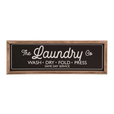 Transpac Wood 19.75 In. Black Everyday Laundry Wall Decor 3 Transpac Wood 19.75 In. Black Everyday Laundry Wall Decor