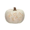 Transpac Dolomite 8.3 In. White Harvest Large Light Up Carved Vine Pumpkin 2 Transpac Dolomite 8.3 In. White Harvest Large Light Up Carved Vine Pumpkin -Furniture GUEST 577c2992 58dc 4012 9983 e1fbc349520e
