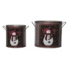 Transpac Metal 8.5 In. Multicolor Christmas Snowman Nesting Container Set Of 2 -Furniture GUEST 5ac293ab 9c0e 4e84 b89d 48976e3875ee