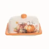 Transpac Dolomite Pumpkin Butter Dish Set Of 2 Decorative Ceramic Figurines For Fall Harvest Tabletop Decor -Furniture GUEST 5f981e81 49ae 4a9c b186 4c4146262e71