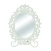 Transpac Metal 13.5 In. White Everyday Regency Oval Mirror -Furniture GUEST 6be58252 e8ed 42be 9863 027f9819fd6d