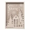 Transpac Wood White Christmas Snow Scene Block Decor -Furniture GUEST 6c59527a 5a4f 452b 9943 1b35badb3947