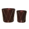 Transpac Metal 8.5 In. Multicolor Christmas Nesting Drum Containers Set Of 2 -Furniture GUEST 717cc248 d50a 4014 a7ad d7e846001306