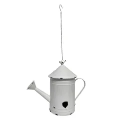 Transpac Metal Birdhouse Watering Can Shape Home Decor Spring Decorative Object For Garden And Outdoor