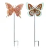 Transpac Metal Layered Butterfly Yardstakes Set Of 2 Colorful Garden Stakes Decorative Indoor Outdoor Decor Gift Idea -Furniture GUEST 733b0445 7c48 4c60 8223 21641d3f97f5