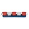 Transpac Metal Tray With Red White Blue Pots For Home Decorations Patriotic Planters And Metal Accents -Furniture GUEST 79618ec6 6b94 407d b6b2 5b1cb1bf1020