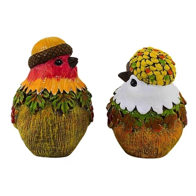 Transpac 4.0 Inch Acorn Harvest Birds Fall Figurine Set , Thanksgiving Decor Fall Thanksgiving Leaves (2PC) 4 Transpac 4.0 Inch Acorn Harvest Birds Fall Figurine Set , Thanksgiving Decor Fall Thanksgiving Leaves (2PC) - Image 2