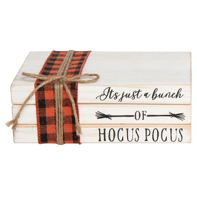 Transpac Wood 8.5 In. Multicolored Halloween Book Stack 3 Transpac Wood 8.5 In. Multicolored Halloween Book Stack