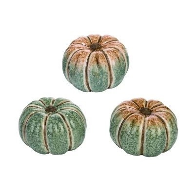 Transpac Small T C Golden Fields Pumpkin Set Of 3 Ceramic Decorative Figurines For Fall Harvest Indoor Tabletop Decor 3 Transpac Small T C Golden Fields Pumpkin Set Of 3 Ceramic Decorative Figurines For Fall Harvest Indoor Tabletop Decor