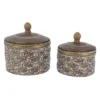 Transpac Metal Honeycomb Lidded Container Set Of 2 Decorative Home Accents For Spring And Seasonal Decor -Furniture GUEST a58242d5 763f 4e7e 871c 3e2b0dfd999b