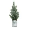 Transpac Artificial 14 In. Green Christmas Tree In Galvanized Milk Jug -Furniture GUEST aad77723 4b4b 4926 a262 24a280cdccf0