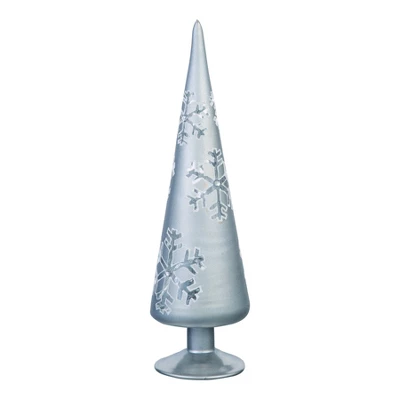 Transpac 9 Inch Silver Christmas Snowflake Cone Tree Decorative Object For Holiday Home Decor 3 Transpac 9 Inch Silver Christmas Snowflake Cone Tree Decorative Object For Holiday Home Decor