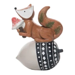 Transpac Resin 6 In. Multicolored Harvest Fall Fox Decor
