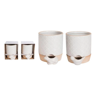 Transpac Terracotta Animal Icon Self Water Planter Set Of 2 Ceramic Home Decorations For Spring 3 Transpac Terracotta Animal Icon Self Water Planter Set Of 2 Ceramic Home Decorations For Spring