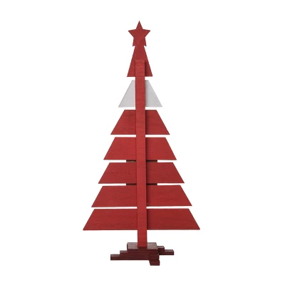 Transpac 30 In Multicolor Christmas Santa Uniform Outdoor Tree Decor MDF Decorative Object 4 Transpac 30 In Multicolor Christmas Santa Uniform Outdoor Tree Decor MDF Decorative Object - Image 2