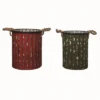 Transpac Metal Red Christmas Rugged Buckets Set Of 2 -Furniture GUEST d4a81bdf bcfb 47d4 97ff 1edaf01aa2db