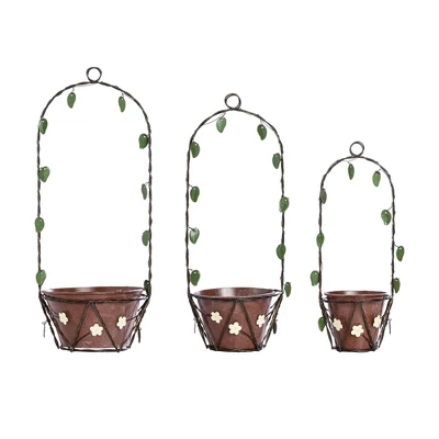Transpac Mini Wire Plant Holders Set Of 3 Decorative Planters For Home Spring Decor 4 Transpac Mini Wire Plant Holders Set Of 3 Decorative Planters For Home Spring Decor - Image 2