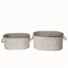 Transpac Metal Red Harvest Herringbone Baskets Set Of 2 -Furniture GUEST da41b885 4b52 463b b8c6 37fb6568d6d4