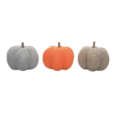 Transpac Knit Pumpkin Set Of 3 Decorative Foam Fall Harvest Multicolored Figurines For Indoor Tabletop Decoration 3 Transpac Knit Pumpkin Set Of 3 Decorative Foam Fall Harvest Multicolored Figurines For Indoor Tabletop Decoration