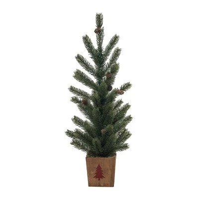 Transpac Artificial 30 In. Green Christmas Tree In Box 3 Transpac Artificial 30 In. Green Christmas Tree In Box