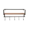 Transpac Metal Black Everyday Shelf With Hooks -Furniture GUEST f04cd0e6 8b7f 4e16 906b 5bee0a966b10